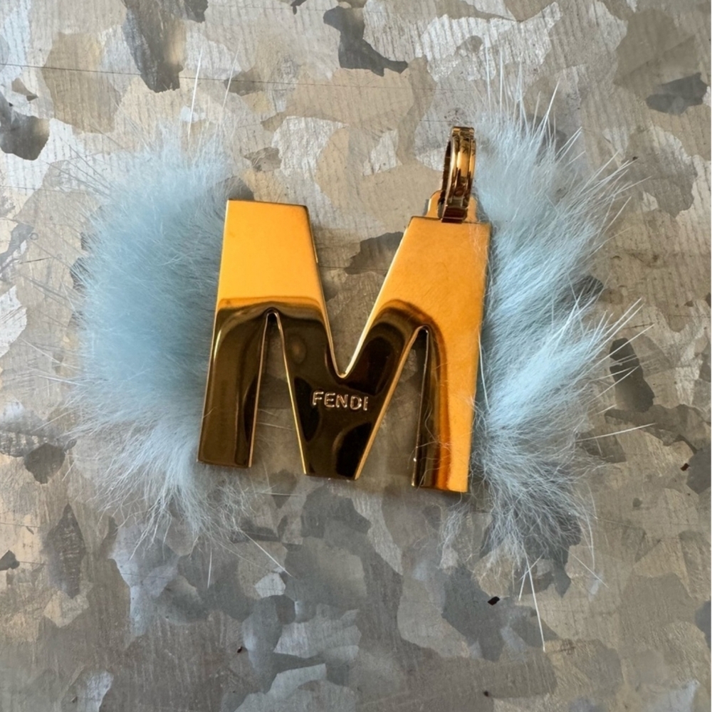 Fendi
Fendi Abclick Letter M Fur Gold Tone Charm